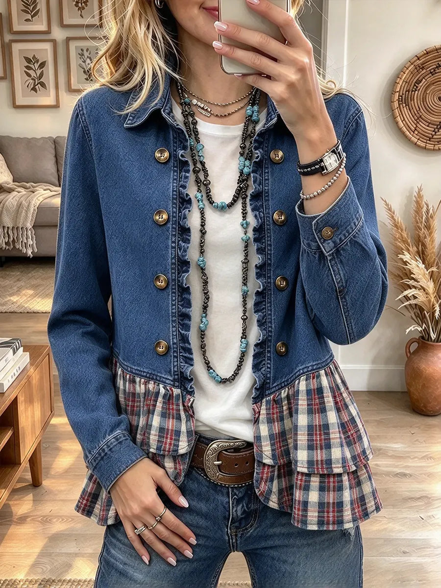 Women's Double Breasted Denim Jacket