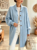 Retro Cozy Art Casual Knit Stylish Long Sleeve Cardigan Sweater