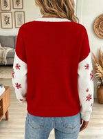 Women's Snowman Snowflake Colorblock Christmas Sweater