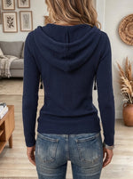 Women's Half-Zip Pocket Knit Hoodie