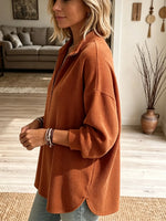Women's Ribbed Corduroy Half-Zip Pullover