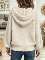Women's Chunky Knit Hooded Pullover
