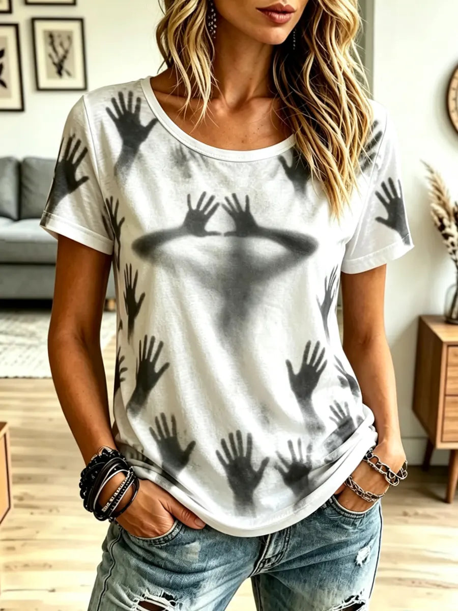 Vintage Halloween Pattern Art Casual Stylish Long Sleeve Sweatshirt