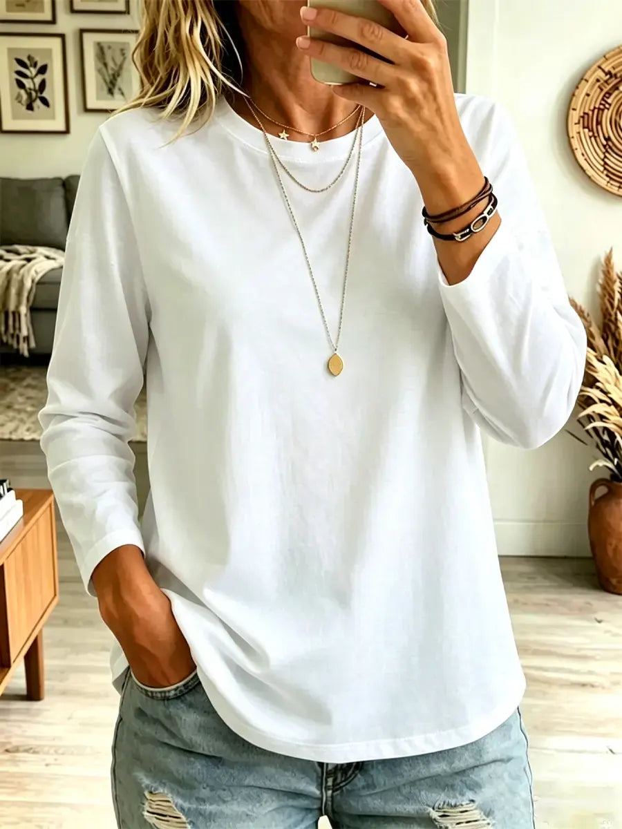 Classic Solid Color Art Casual Stylish Long Sleeve Cotton Shirt