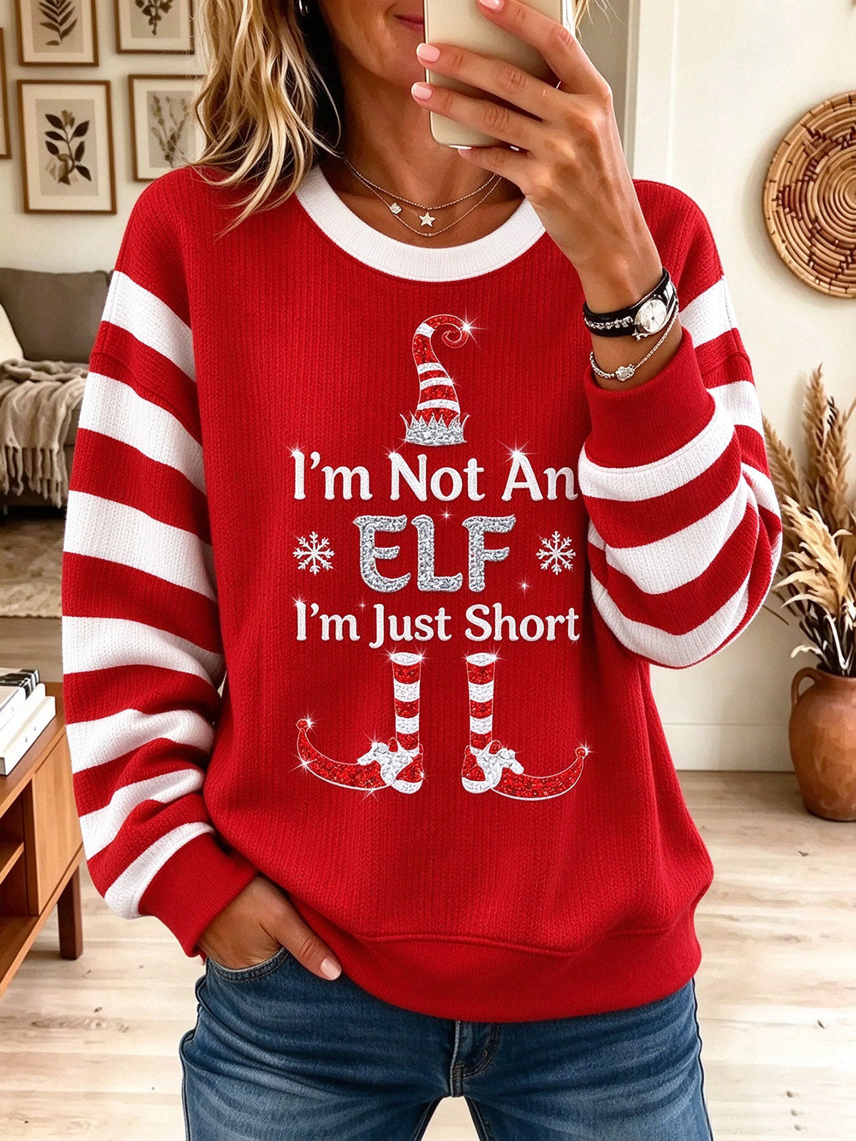 "i'm Not An Elff I'm Just Short" Christmas Sweatshirt