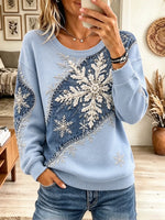 Women's Panel Snowflake Sweatshirt