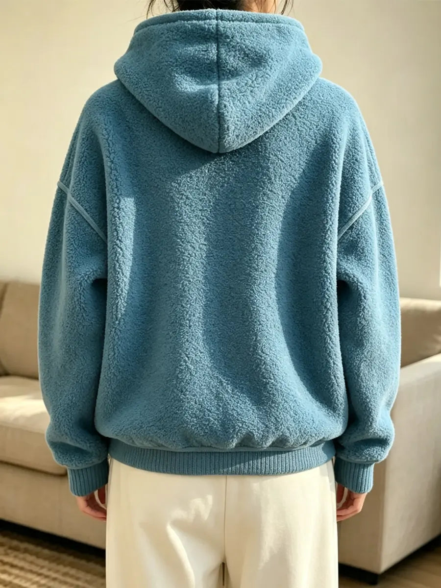 Retro Cozy Comfortable Stylish Art Hooded Fleece Long Sleeve Casual Top