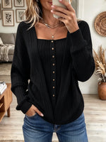 Women's Gold Button Cardigan Twin-Set Sweater