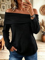 Women's Off-the-Shoulder Foldover Knit Sweater