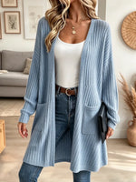 Cozy Solid Color Art Casual Stylish Long Sleeve Knit Cardigan Coat