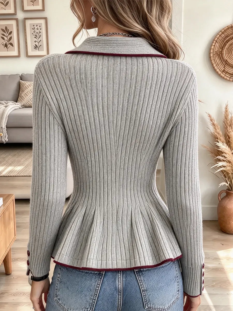 Retro Cozy Lapel Art Casual Stylish Knit Long Sleeve Sweater Coat