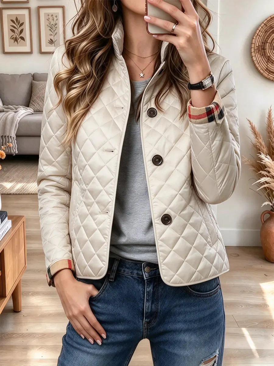 Retro Chic Stand Collar Art Casual Stylish Long Sleeve Padded Jacket