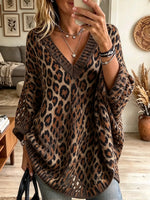 Women's Leopard Print Oversized Sweater