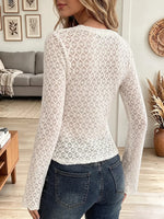 Vintage Elegant Cut-out Lace Shirt