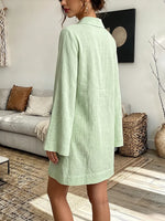 Vintage Elegant Cotton-linen Blend Dress
