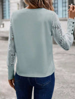 Women V‑Neck Drawstring Ruched Long Sleeve Ribbed Knit Peplum Top