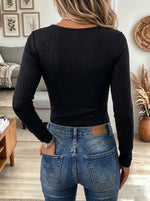 Women's Shimmer Beaded Scoop Neck Top