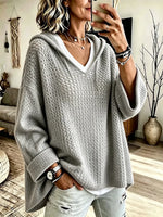 Vintage Sun-protective Knit Hoodie Sweater