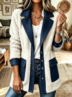 Women's Lapel Faux Shearling Jacket