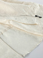 Retro Floral Pattern Lapel Zip Drawstring Waist Art Casual Stylish Long Sleeve Coat