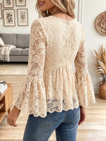 Vintage Elegant Patchwork Lace Shirt