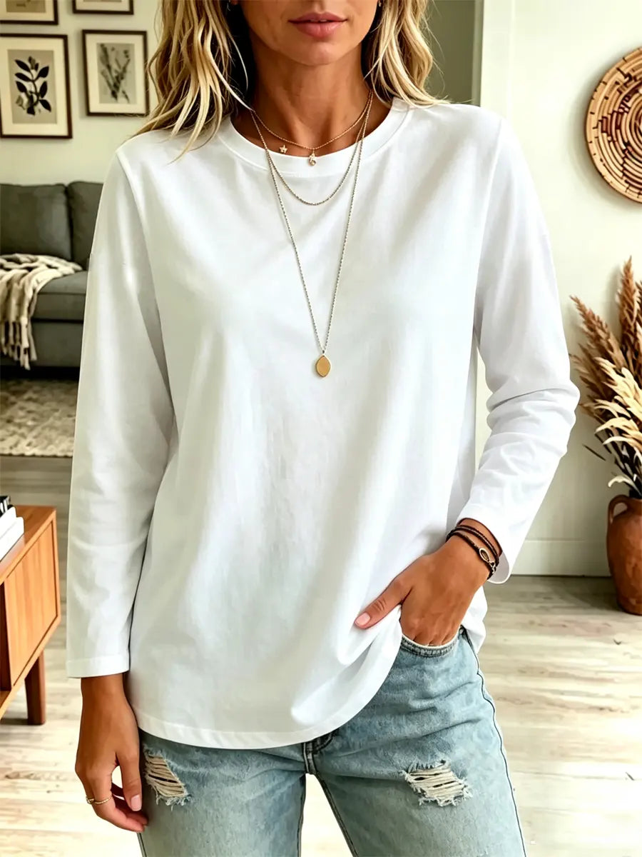 Classic Solid Color Art Casual Stylish Long Sleeve Cotton Shirt