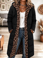 Women's Reversible long hooded cotton coat